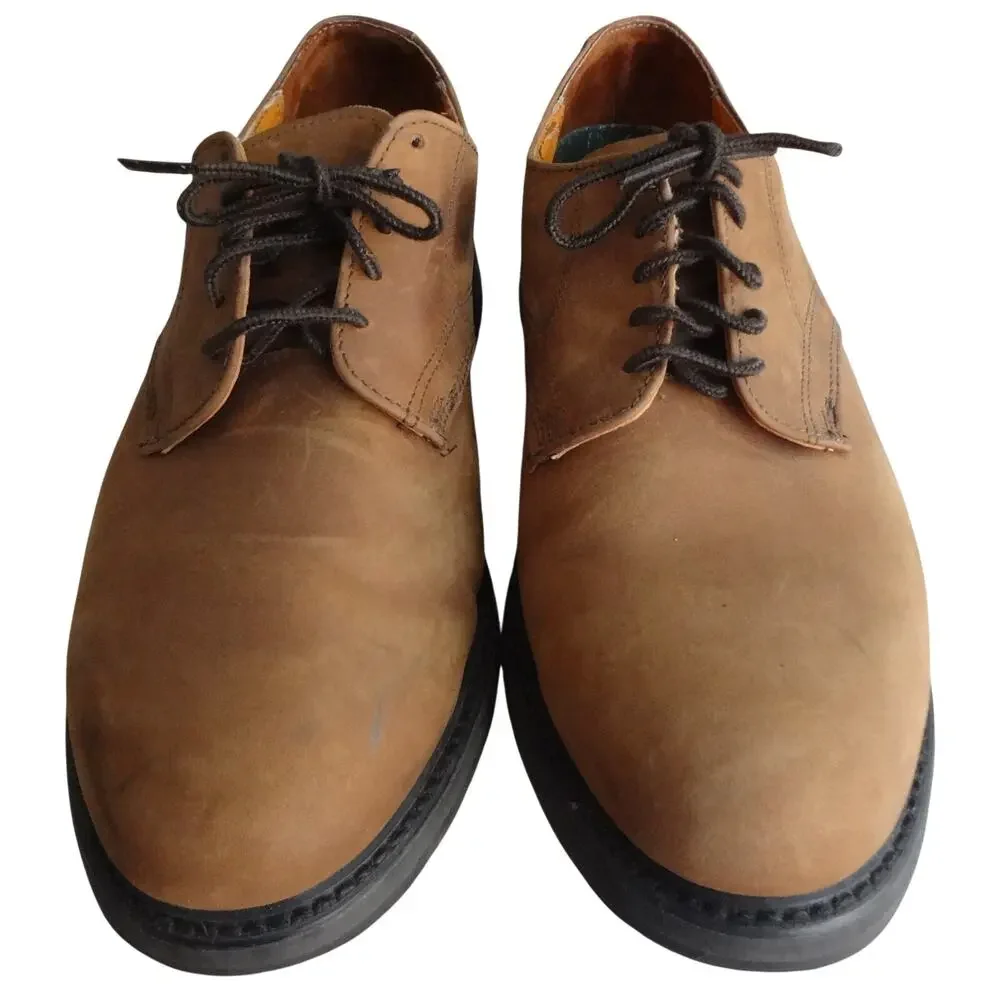 Vintage 90s DEXTER USA Brown Platform Oxford Brogue Nubuck Leather Mens 12
